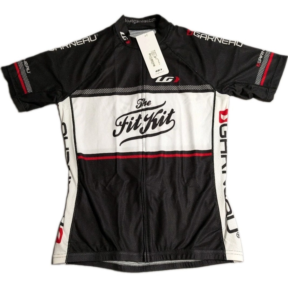 Louis Garneau Equipe Cycling Jersey Womens Large Fit Kit Full Zip Bike NWT